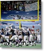 Super Bowl Xxxvi - New England Patriots Vs St. Louis Rams - February 3, 2002 #1 Metal Print