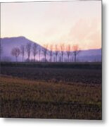 The Mist Settles In The Valley After Sunset #1 Metal Print