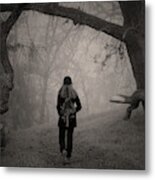 Walking Into The Misty Forest Path #2 Metal Print