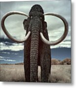 Wooly Wisconsin Wanderer - Mammoth Sculpture At Horicon Marsh Education And Visitor Center In Wi #1 Metal Print