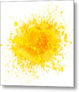 Yellow Paint Splash #1 Metal Print