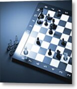 Chess Game. Strategic Desicion Making. Plan And Competition #10 Metal Print