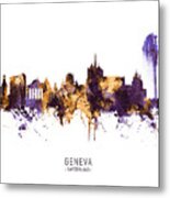 Geneva Switzerland Skyline #10 Metal Print