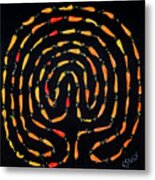 100 Chili Labyrinth Metal Print