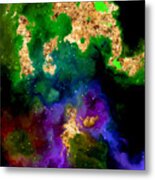 100 Starry Nebulas In Space Abstract Digital Painting 037 Metal Print