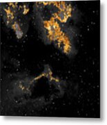 100 Starry Nebulas In Space Black And White Abstract Digital Painting 118 Metal Print