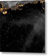 100 Starry Nebulas In Space Black And White Abstract Digital Painting 120 Metal Print