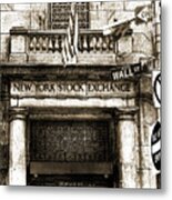 11 Wall St - Monochrome Metal Print