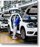 Volkswagen Plant In Wolfsburg #14 Metal Print