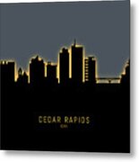 Cedar Rapids Iowa Skyline #16 Metal Print