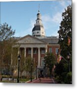 Maryland State Capitol Building In Annapolis Maryland Metal Print