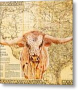 1876 Cattle Trails, Longhorn Edition Metal Print