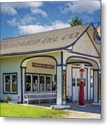1932 Standard Oil Gas Station - Odell, Illinois - Route 66 Metal Print