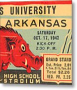1942 Arkansas Vs. Texas Metal Print