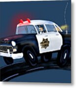 1955 Chevrolet Police Car Metal Print