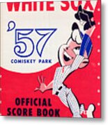 1957 Chicago White Sox Score Book Metal Print