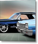 1963-1964 Chevrolet Custom Impalas Metal Print