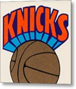 1979 New York Knicks Fleer Decal Metal Print