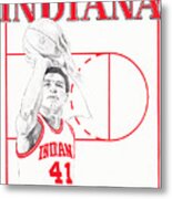 1980 Indiana Basketball Art Metal Print