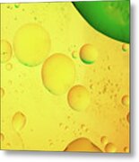 Abstract, Image Of Oil, Water And Soap With Colourful Background Metal Print