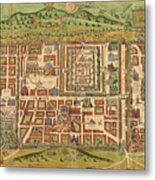 Antique Map Of Jerusalem #2 Metal Print