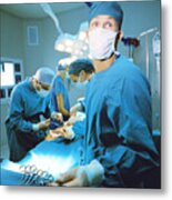 Doctors Performing Operation #2 Metal Print