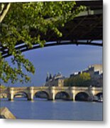 Europe France Paris Quay At The Height Of The Pont Des Arts #2 Metal Print