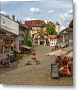 Gruyere Village In Fribourg Canton, Switzerland #2 Metal Print