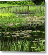 Lily Pond Bridge #2 Metal Print