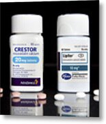 Lipitor And Crestor, Best Selling Cholesterol Drugs Metal Print