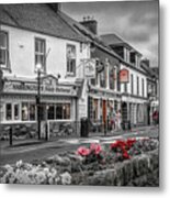 Old Irish Town The Dingle Peninsula In The Summer In Black And W #2 Metal Print