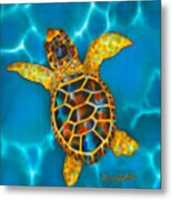 Opal Sea Turtle Metal Print