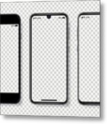 Realistic Vector Smartphone Illustration #2 Metal Print