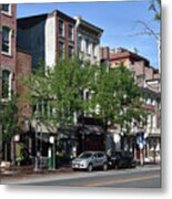 Shops In Old Town Philly #2 Metal Print