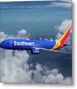 Southwest Airlines Boeing 737-8h4 #2 Metal Print