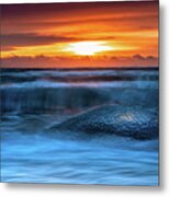 Sunrise On Diamond Beach, Southeast Iceland. #2 Metal Print