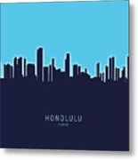 Honolulu Hawaii Skyline #20 Metal Print