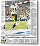2006 Steelers Vs. Seahawks Usa Today Sports Section Front Metal Print
