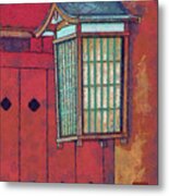 224 Wood Lantern Fushimi Inari Taisha Shrine, Koto, Japan Metal Print