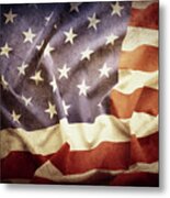 Grunge American Flag #25 Metal Print