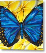 Blue Morpho Butterfly #2 Metal Print