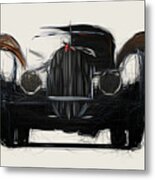Bugatti Type 57sc Atlantic Coupe Drawing #3 Metal Print