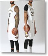 Demarcus Cousins And Anthony Davis #3 Metal Print