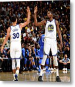 Stephen Curry And Kevin Durant Metal Print