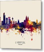 Liverpool England Skyline #39 Metal Print