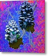 3d Pine Cones Metal Print