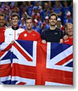 Great Britain V Japan - Davis Cup: Day Three #4 Metal Print