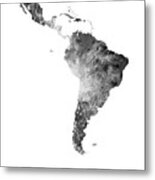 Latin America Watercolor Map #4 Metal Print