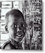 4269 Maasai Child Village School Ngorongoro Metal Print