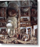 Ancient Rome By Giovanni Paolo Panini Metal Print